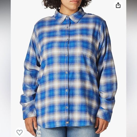 Dickies Women's Duratech Renegade Flannel Shirt NWT Sz XS blue - Picture 5 of 12